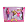 En71 Approval Kids Toy Plastic Fashion Doll with Horse (H1988010)